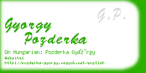 gyorgy pozderka business card